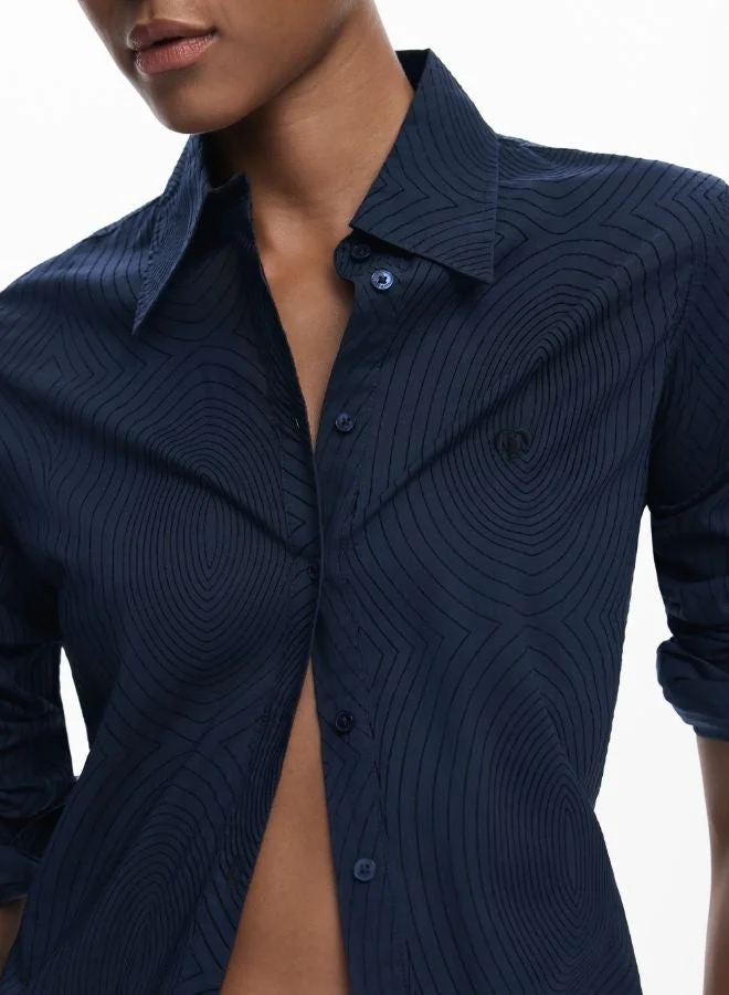 DESIGUAL Black Textured plain shirt for Women | Best Price UAE
