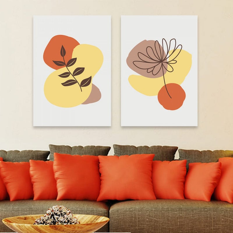 Marktna A double canvas painting with a modern design, total size 100 x 70 cm - Image 1