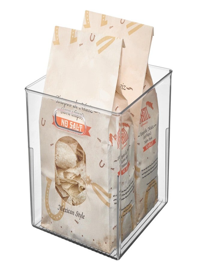 إنترديزاين صندوق تخزين صغير مكعب الشكل من iDesign، مناسب للخزائن أو أسطح العمل أو الثلاجات، شفاف، صنع في الولايات المتحدة الأمريكية - Image 1