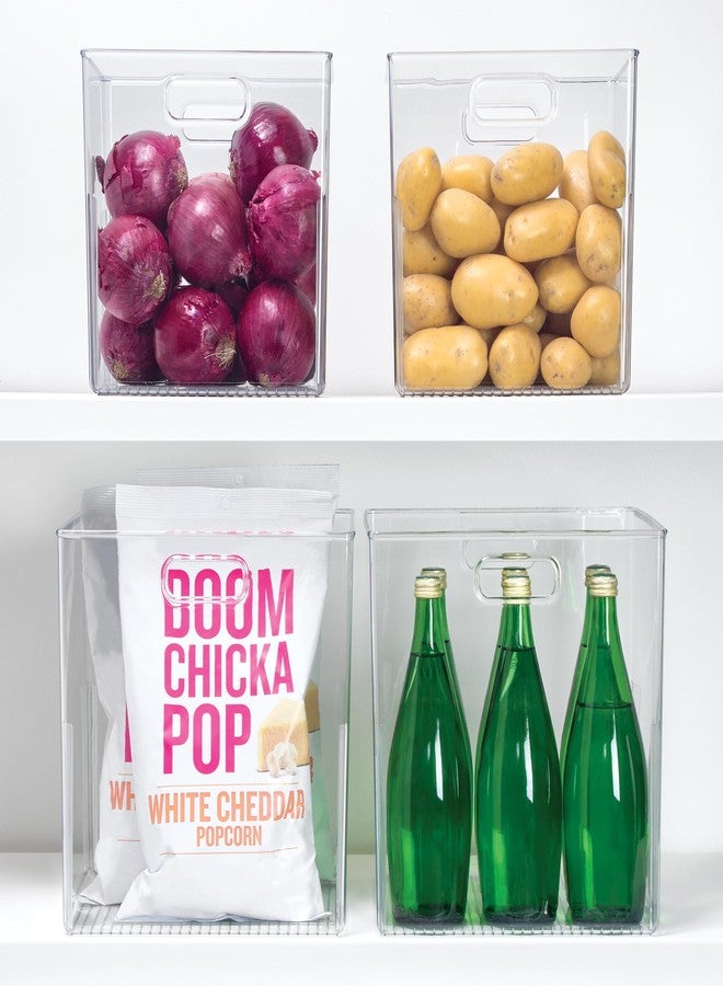 إنترديزاين صندوق تخزين صغير مكعب الشكل من iDesign، مناسب للخزائن أو أسطح العمل أو الثلاجات، شفاف، صنع في الولايات المتحدة الأمريكية - Image 5