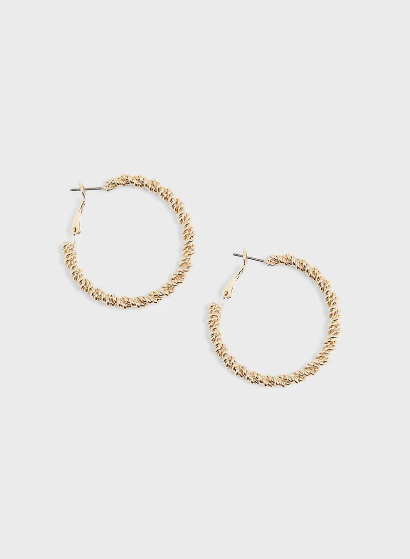 اتش اند ام Twisted Hoop Earrings
