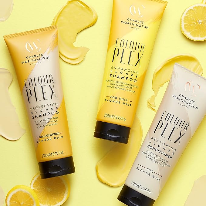 Charles Worthington Colourplex Restoring Blonde Conditioner Blonde Hair Brightner Hair Colour Fade Protection Salon Conditioner for Blondes 250 ml - Image 4