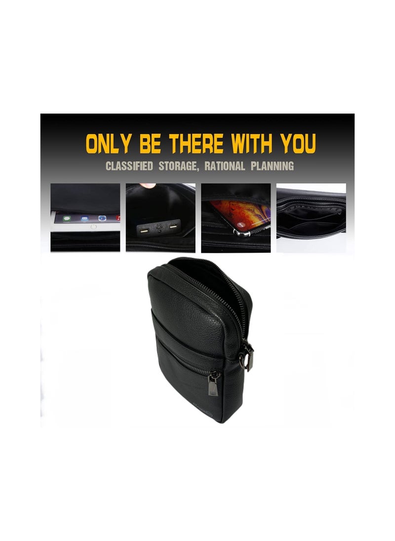 Classic Milano - Classic Milano Men's Shoulder Bag Leather Crossbody Bag for Men Side Bag Sling Bag Small Messenger Bag Casual Travel Daily by Milano Leather - Image 1
