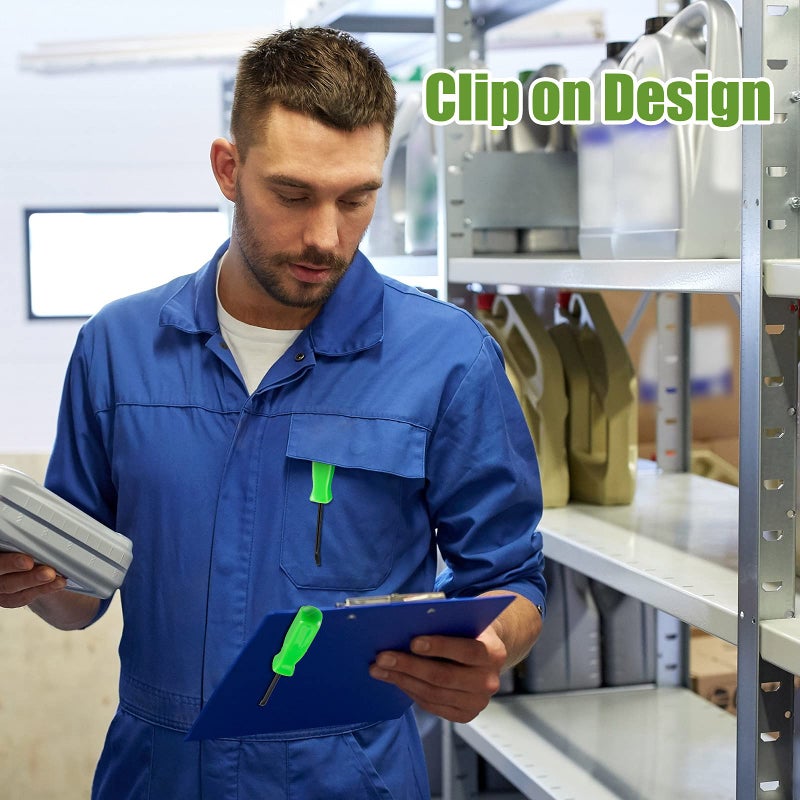 Zhehao 6 Pieces Mini Pocket Pry Bar Green Pocket Bar with Clip Set 4.5 Inch Length Mini Pry Tool for Home Office Car Repair Gadgets Mechanics Electricians Technicians (Green) - Image 5