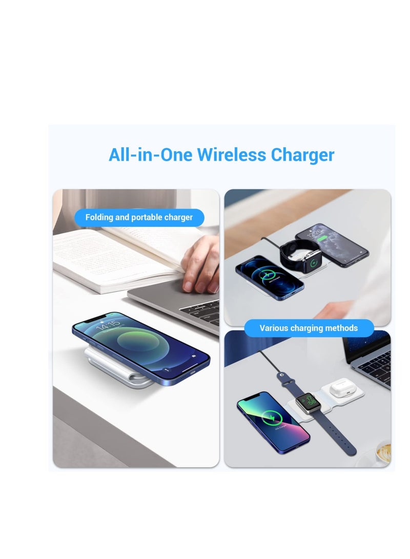 General Magnetic Foldable Ultra-Thin Mobile Phone Watch Stand Charger 15W  - Image 3