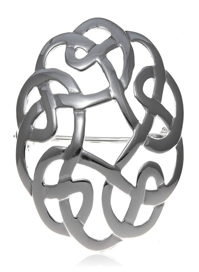 Alexander Castle 925 Sterling Silver Brooch for Women - Celtic Brooch Pin with Jewelry Gift Box - 27mm - Image 1
