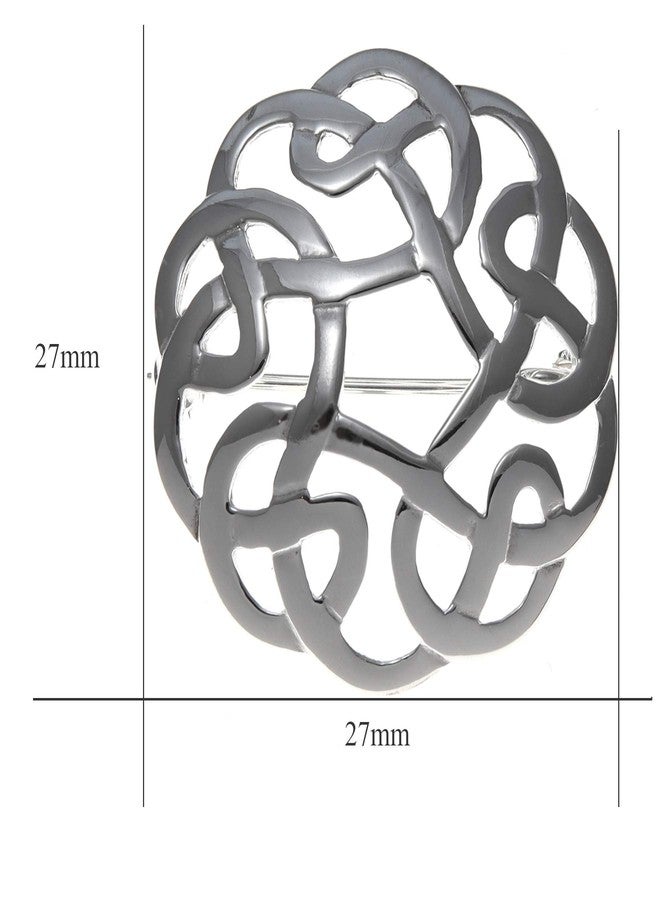 Alexander Castle 925 Sterling Silver Brooch for Women - Celtic Brooch Pin with Jewelry Gift Box - 27mm - Image 3