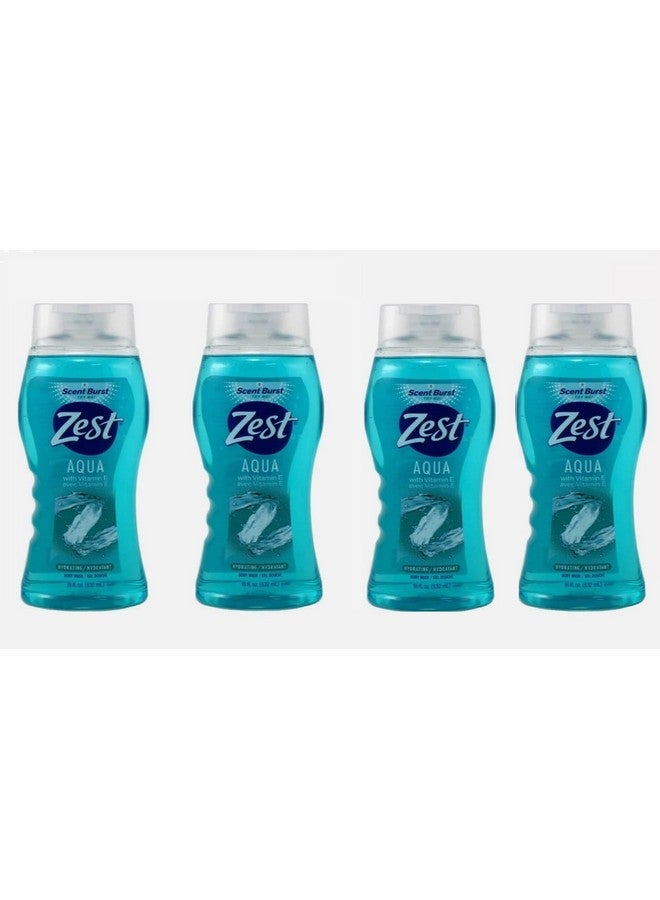 Zest Aqua Body Wash, 18 Oz (Pack Of 4)