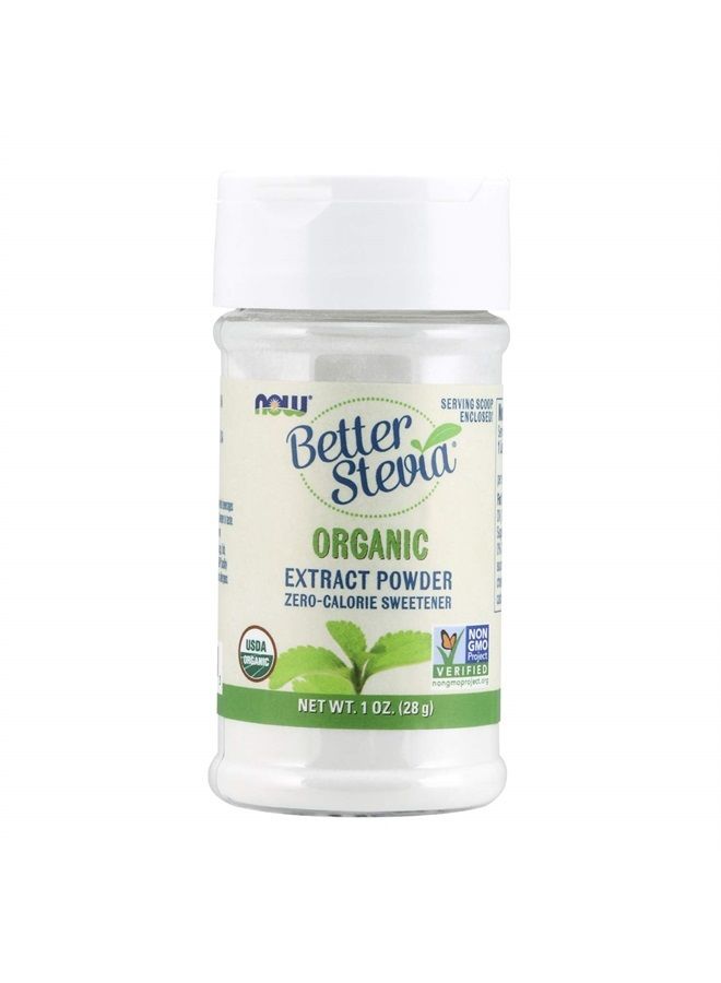 now Foods, Certified Organic Better Stevia, Extract Powder, Zero-Calorie Sweetener, Certified Non-GMO, 1-Ounce(Pack of 2)  - Image 1