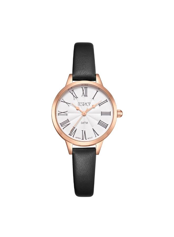 ECSTACY Women's Genuine leather Analog Watch E25511-RLBW - 28 mm - Image 1