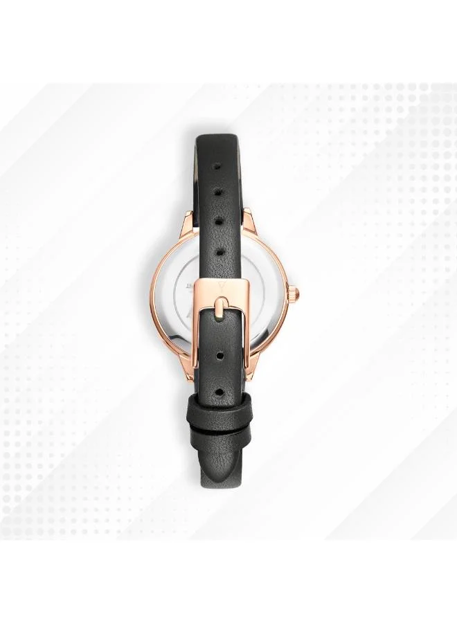 Ecstacy White Women's Genuine leather Analog Watch E25511-RLBW - 28 mm for Women | Best Price UAE