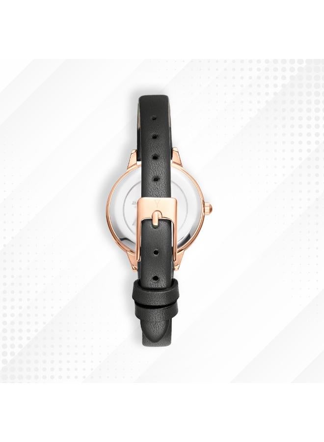 ECSTACY Women's Genuine leather Analog Watch E25511-RLBW - 28 mm - Image 5