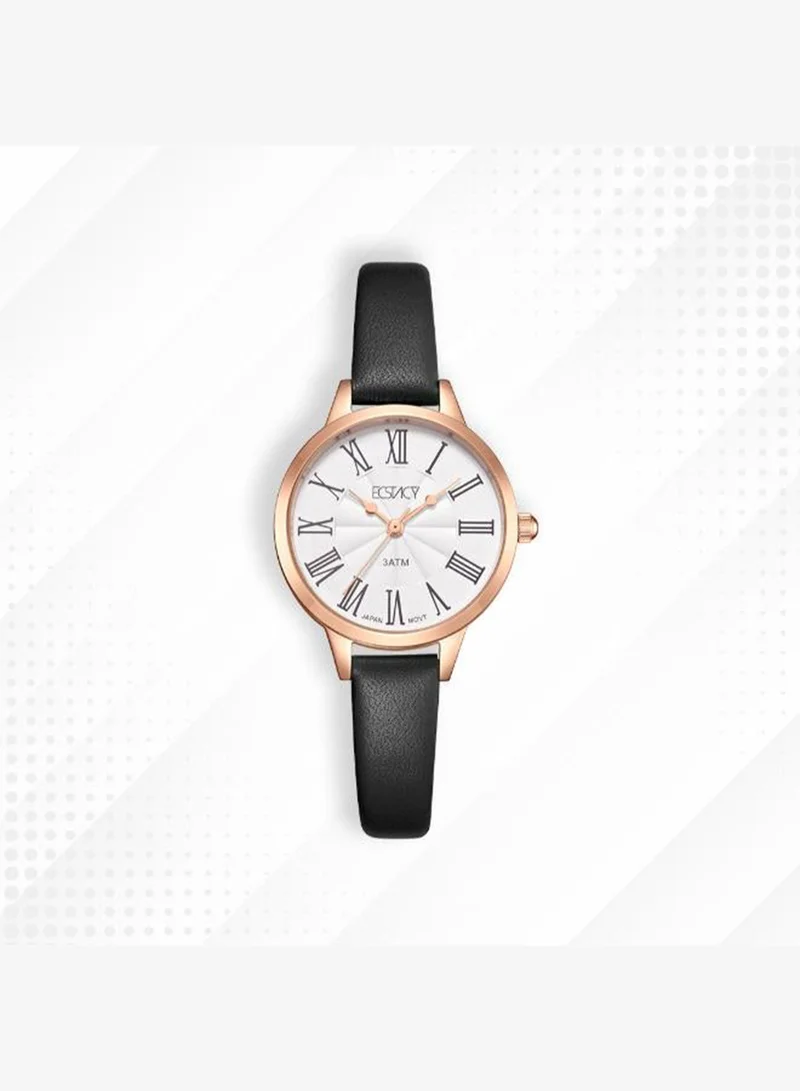 Ecstacy White Women's Genuine leather Analog Watch E25511-RLBW - 28 mm for Women | Best Price UAE