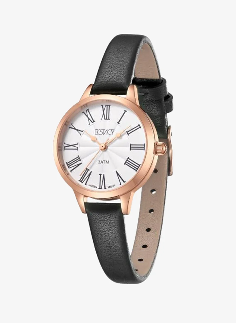 Ecstacy White Women's Genuine leather Analog Watch E25511-RLBW - 28 mm for Women | Best Price UAE