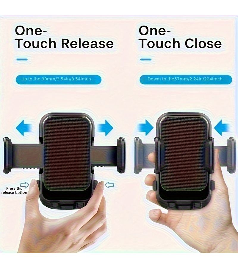 Black 360 Degree Rotating Dual Purpose Car Phone Holder With Soft PVC And Self Adhesive Mount For All Car Models - Image 5