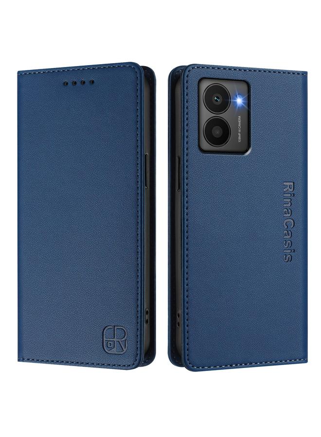 The Bros Phone Case For HMD Fuison RC01 Dual-Folded Magnetic Suction RFID Leather Phone Phone Case - Image 2