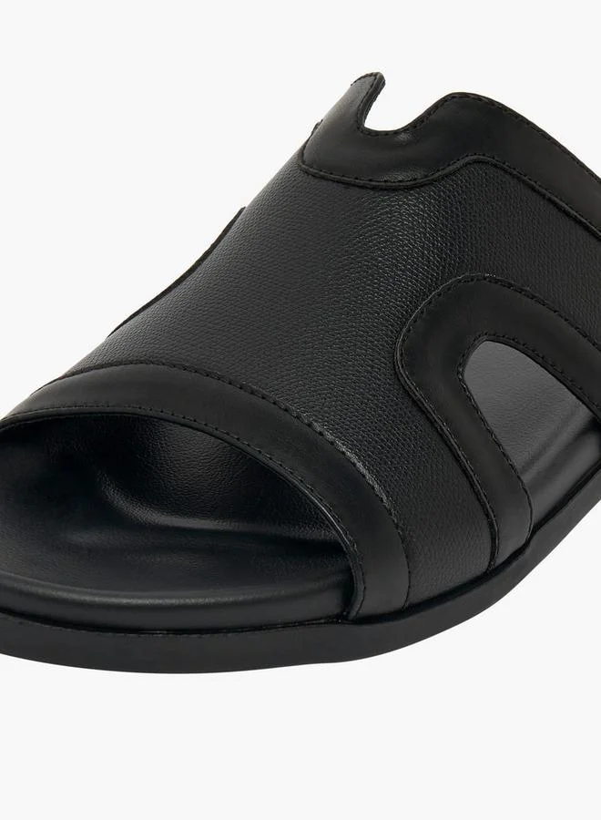 LBL By Shoexpress BLACK Men Panelled Comfort Sandals for Men | Best Price UAE