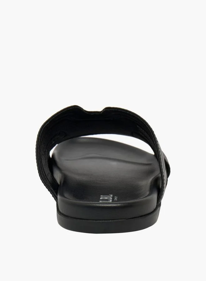 LBL By Shoexpress BLACK Men Panelled Comfort Sandals for Men | Best Price UAE