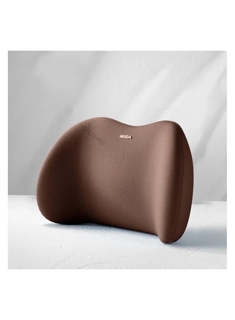 AROAQ Car Waist Cushion Driver Seat Backrest Car Cushion Driving Lumbar Support Waist Support Automotive Interior (Brown)