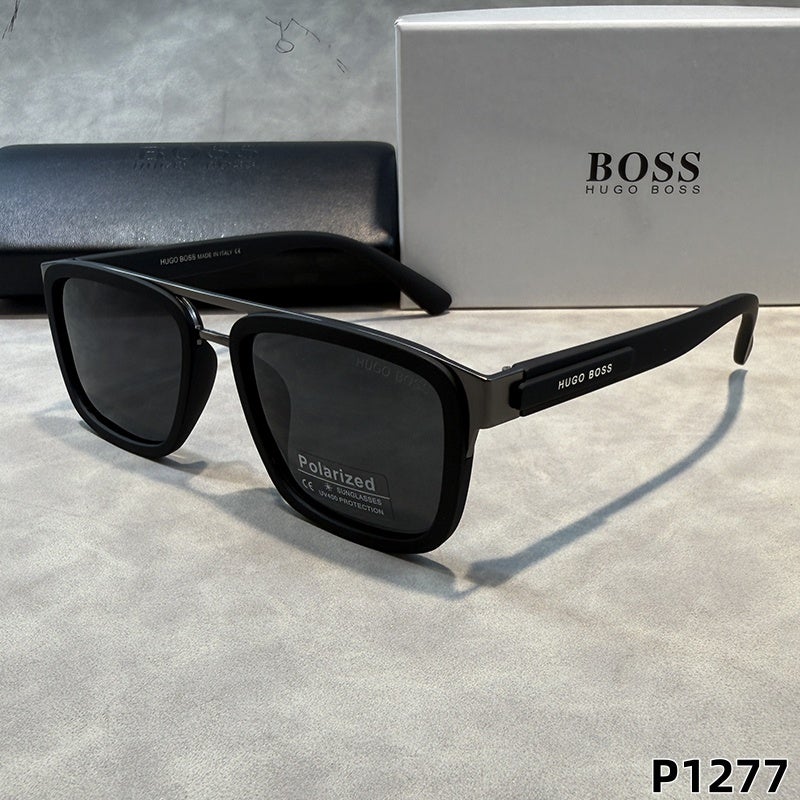 نظارة شمسية هوغو بوس BOSS رجالية أسود | Hugo Boss