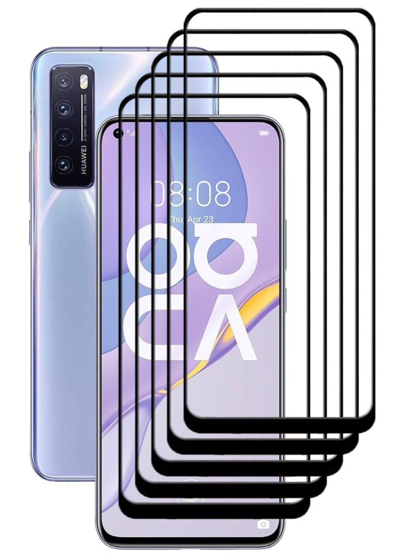 ACLIX 5 Pieces Antistatic ESD Dustproof Premium Quality High Definition Tempered Glass Screen Protector Designed For Huawei nova 7 5G - Image 1