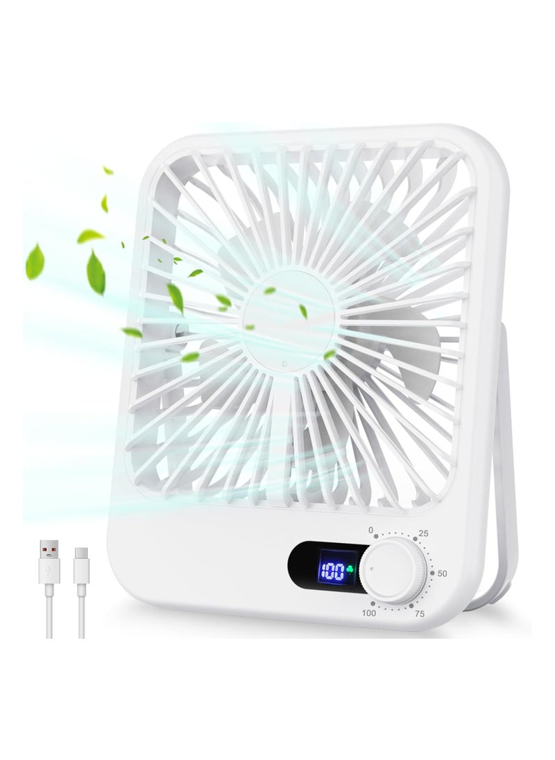 General - Face Fan Compact and Quiet, Portable Travel Fan Rechargeable with Digital Display with Variable Speed Knob, Desktop Fan for Travelling Office Home Use - Image 1