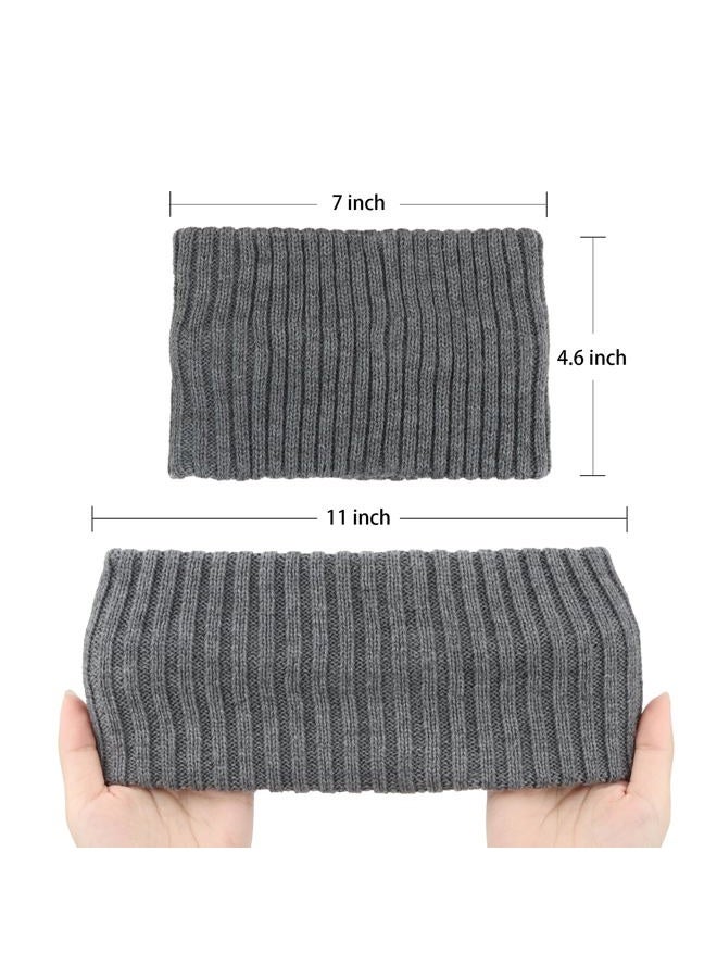 YISSION 5 Pcs Winter Headbands for Women Non Slip Wide Headbands Thick Knit Head bands White Khaki Brown Gray Black Headband Soft Ear Warmer Hairbands Hair Accessories for Women Girls - Image 2
