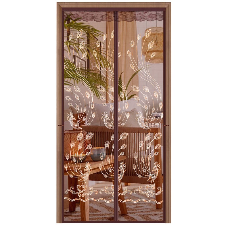 Mesh Magnetic Screen Door Sliding Door Screen Magnet Closure Curtain for Front Back Patio Balcony Hands Free Screen Partition Bug Free Heavy Duty 375 83 Inch