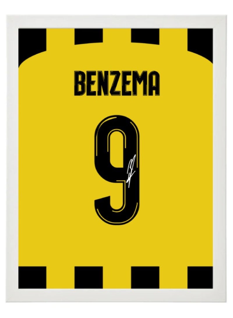 Boomah Accessories Set of 3, Ronaldo - Neymar - Benzema Saudi League Autographed Jersey Poster with Frame 30x40cm - Image 3