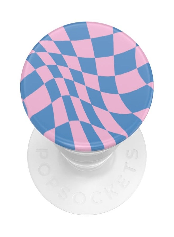 POPSOCKETS قبضة هاتف بوب سوكيتس مع قاعدة قابلة للتوسيع، قبضة لاصقة - مربعات متموجة - Image 1