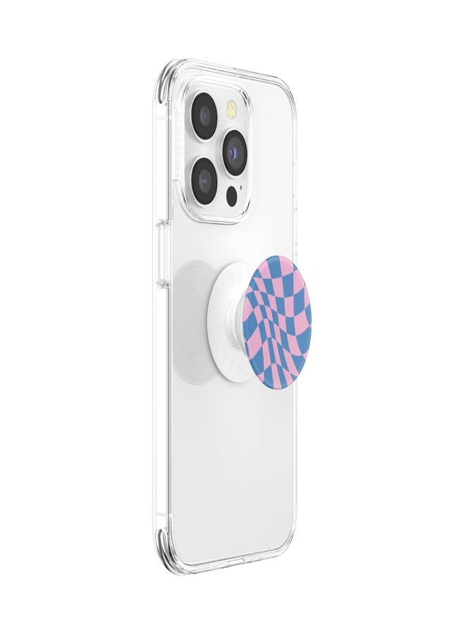 POPSOCKETS قبضة هاتف بوب سوكيتس مع قاعدة قابلة للتوسيع، قبضة لاصقة - مربعات متموجة - Image 2