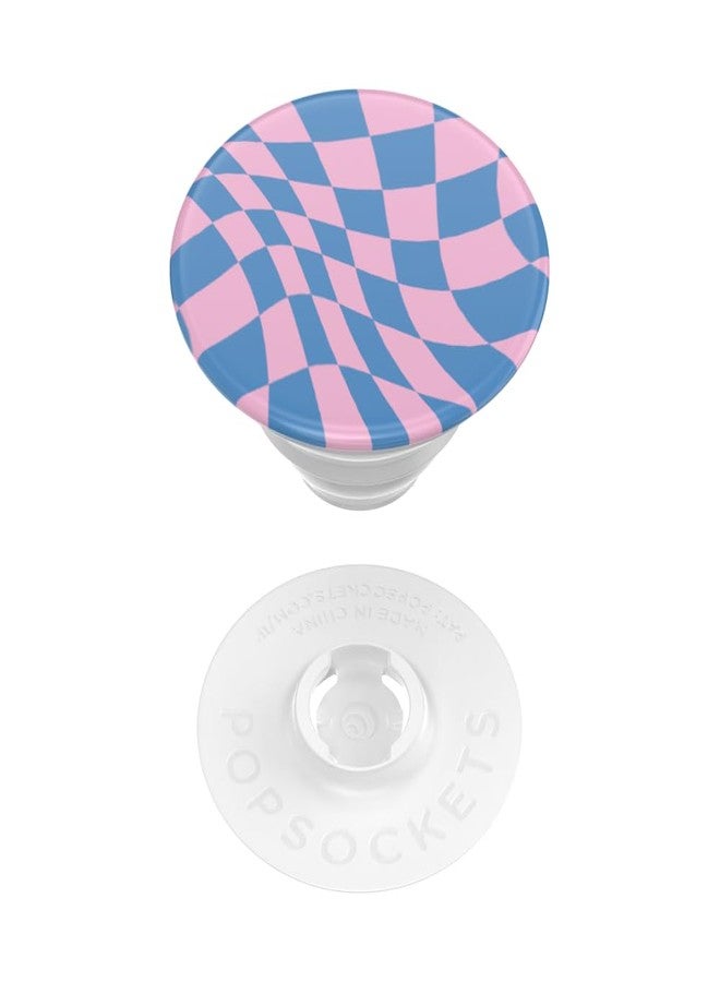 POPSOCKETS قبضة هاتف بوب سوكيتس مع قاعدة قابلة للتوسيع، قبضة لاصقة - مربعات متموجة - Image 4