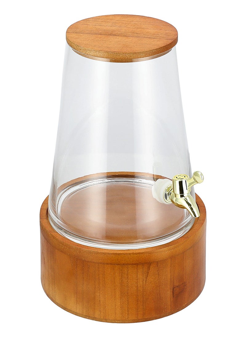 La Mesa Glass Juice Dispenser 4 L with Wooden Base  - Image 2