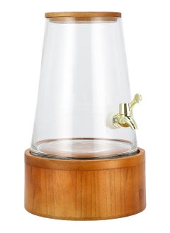 La Mesa Glass Juice Dispenser 4 L with Wooden Base  - Image 1