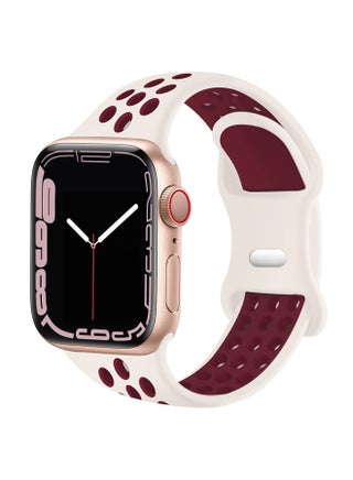 Sport Bands Compatible for Apple Watch Bands 42mm 44mm 45mm 49mm, Soft Silicone Sport Women Men Replacement Strap Compatible with iWatch Ultra & SE & Series 8/7/6/5/4/3/2/1,Starlight Winered - pzsku/Z6DB470C3C859586EA3E3Z/45/_/1691486575/5e5a6e6d-8d42-4e44-bba5-6072e2d02c73