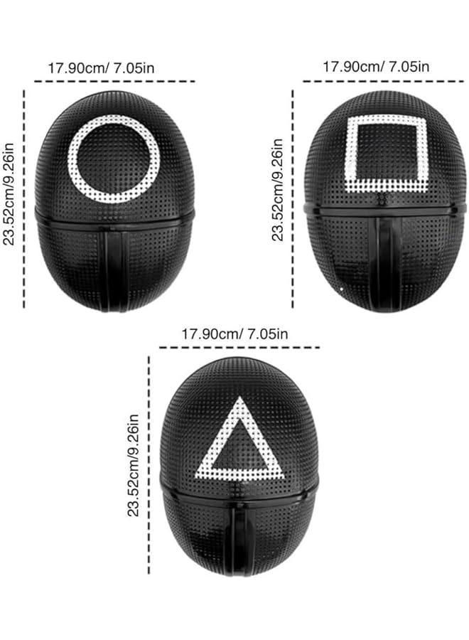 The Bros Square Symbol Game Mask for Adults - High-Quality Cosplay Prop for Halloween and Roleplay Parties  - Image 2