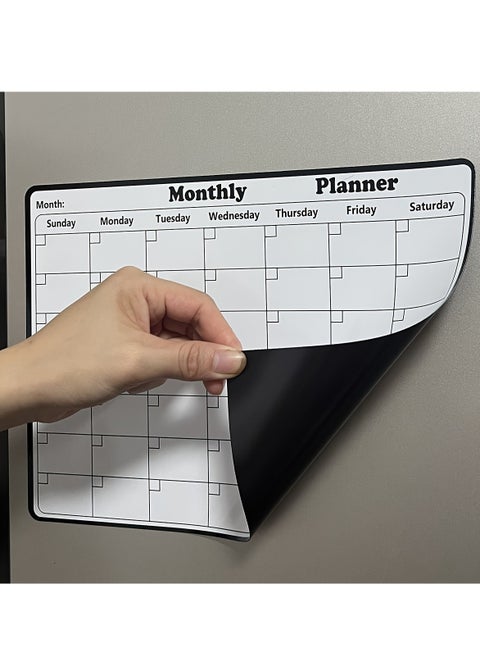 1pc Fridge Calendar Magnetic Dry Erase Calendar Whiteboard Calendar for Refrigerator Planners,Planner to manage time efficiently