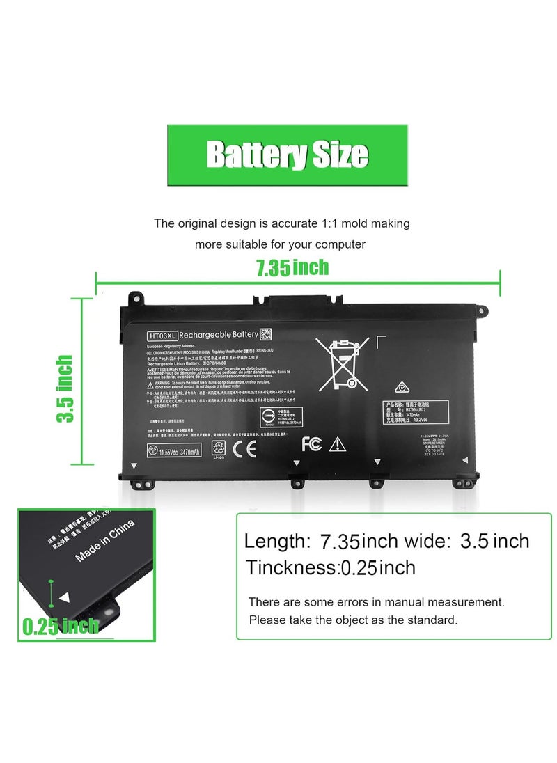 Max Power HT03XL L11119-855 Battery for HP Pavilion 15-DA 15-DB 15-DW 15-CS 15-DY 17-BY 17-CA 14-CE 14-CF 14-DF 14-DQ 14-DK 14M-DH 15-da0014dx 15-cs0053cl 15-dw0043dx 15t-dw100 15z-cw100 17-by1053dx L11421-422  - Image 5