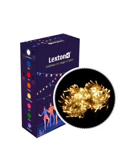 Lexton Lexton 10 Meter Decorative Led String Light Plug Sourced for Indoor Outdoor Decorations Warm White Pack of 1Plastic  - Image 1