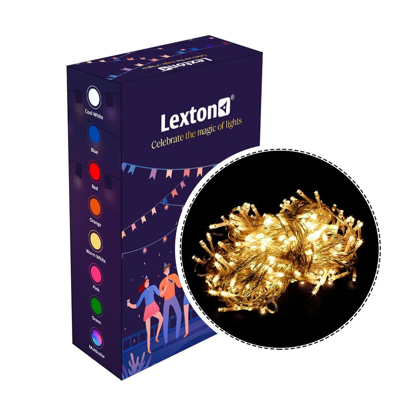 Lexton Lexton 10 Meter Decorative Led String Light Plug Sourced for Indoor Outdoor Decorations Warm White Pack of 1Plastic  - Image 1