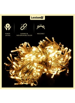 Lexton Lexton 10 Meter Decorative Led String Light Plug Sourced for Indoor Outdoor Decorations Warm White Pack of 1Plastic  - Image 2