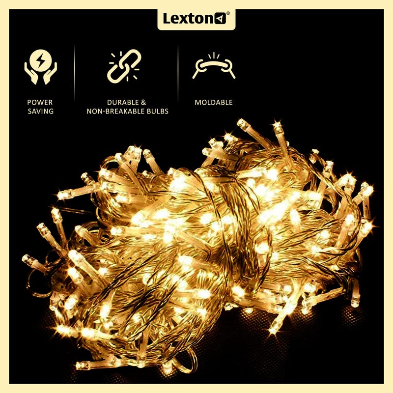 Lexton Lexton 10 Meter Decorative Led String Light Plug Sourced for Indoor Outdoor Decorations Warm White Pack of 1Plastic  - Image 2