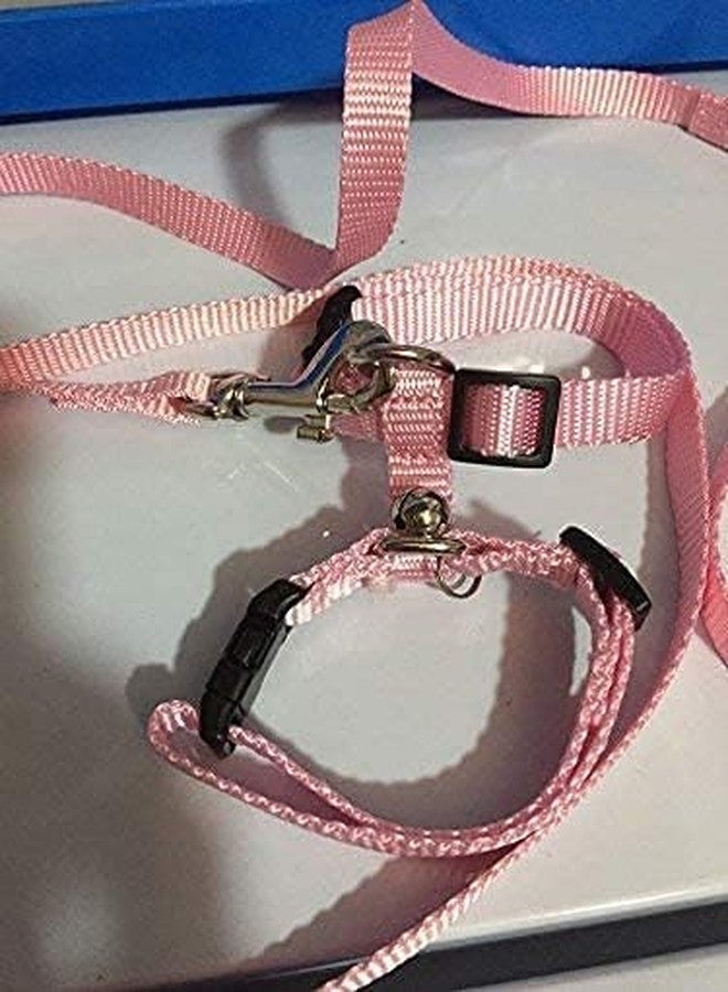 hokmly Adjustable Small Pet Hedgehog Harness for Training Playing Traction Rope (Pink) - Image 5