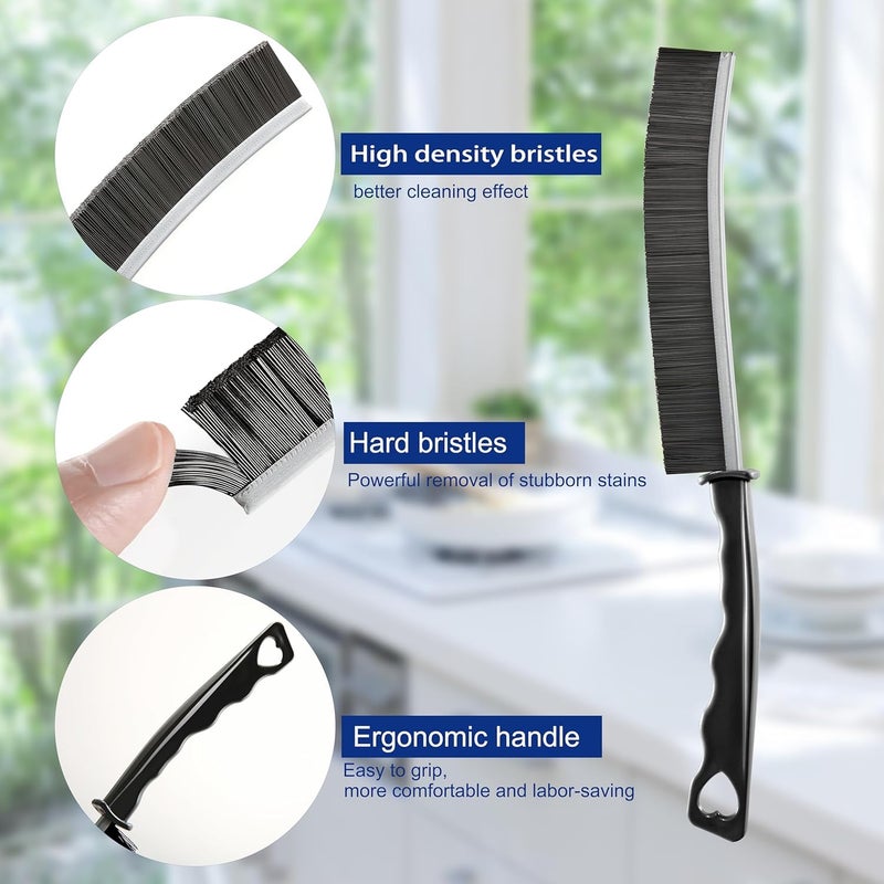 DEVHEART Gap Cleaning Brush, Hard-Bristled Crevice Cleaning Brush, Dead Corners Multifunctional Brushes, Bathroom Crevice, Groove Cleaning Brushes for Shutter Kitchen Bathtubs Tiles (Pack of 5) - Image 3