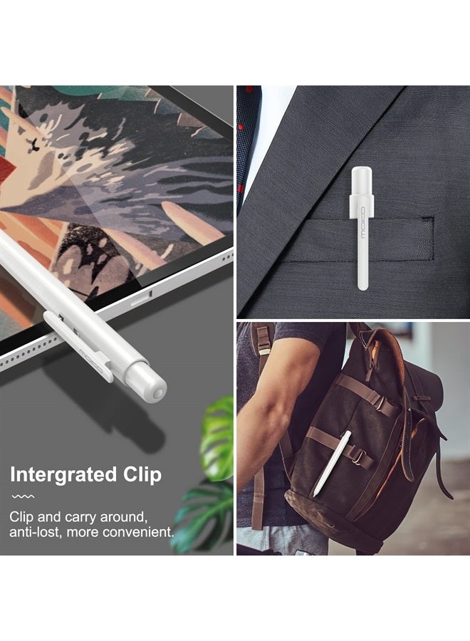 MoKo Holder Sleeve Compatible with Apple Pencil 2nd Generation, Retractable PC Pen Sleeve with Sturdy Clip for iPad Air 5th/4th Gen, iPad Pro 11/Pro 12.9 2021/2020, iPad Mini 6 2021, White - Image 5