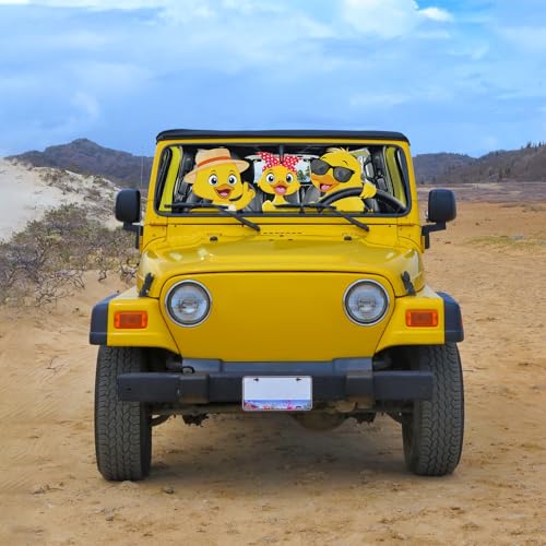 DaisyInner Windshield Sun Shade Compatible with Jeep Jk Jku Jl Jlu 1997-2023 and Compatible with Gladiator Jt 2020-2023 Foldable Windshield Sunvisor Blocks UV Rays (Duck, 16.5" x 52.5") - Image 2