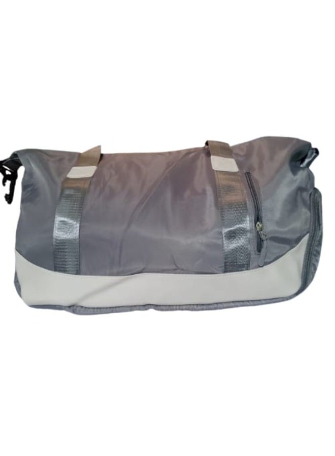 A versatile, water-resistant sports bag with separate compartments for shoes and wet items, in gray.