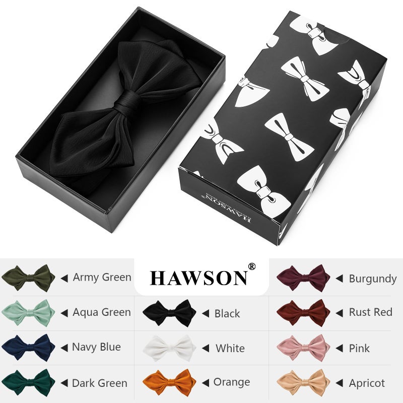 HAWSON Bow Ties for Men Pre-tied Adjustable Bow Tie Formal Style for Tuxedo, Wedding Business Party Graduation - Image 5