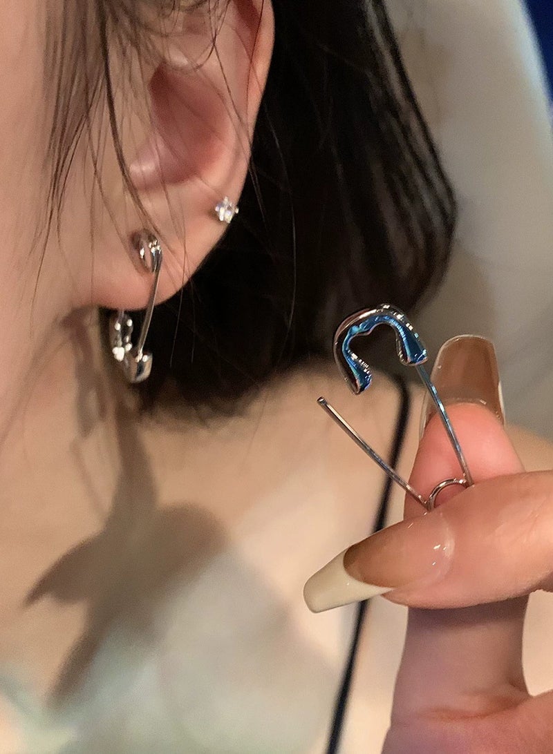 Goolsky Minimalist Safety Pin Stud Earrings – Unique High-End Design, Trendy Women's Ear Accessories  - Image 4
