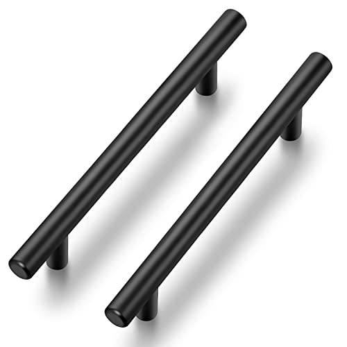 Ravinte Black Cabinet Handles 20 Pack 5 Inch Cabinet Pulls Matte Black Kitchen Cabinet Handles Modern Drawer Pulls Black Hardware for Kitchen Cabinet - Image 1
